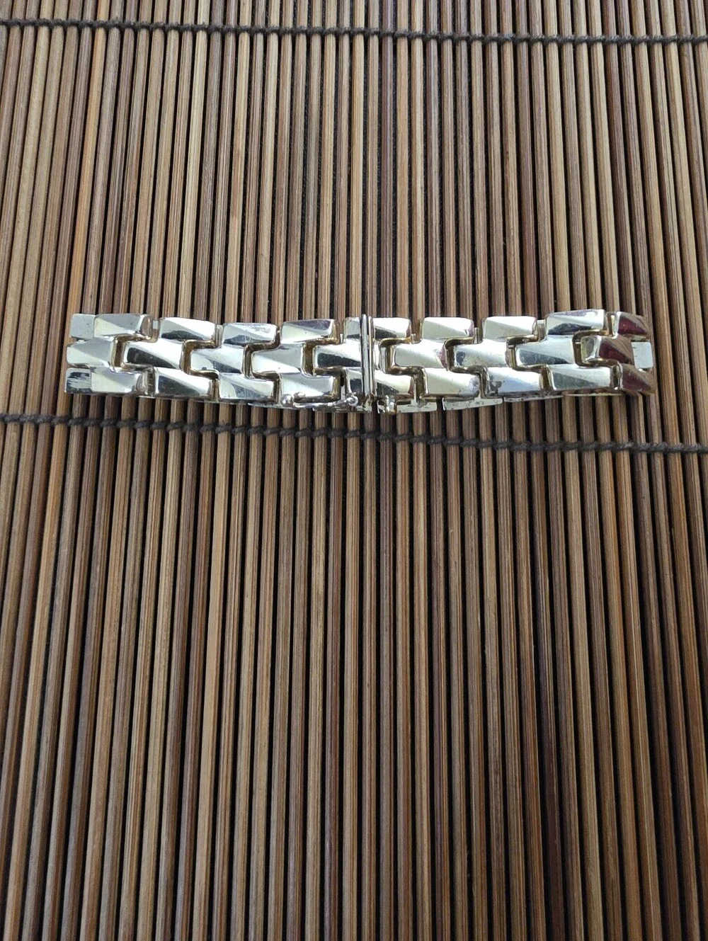 925 Silver Link Yellow Gold Bracelet (Vintage)